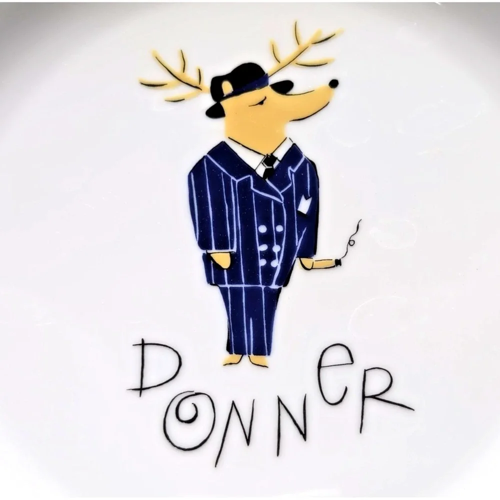 Pottery Barn DONNER Reindeer Dinner Plate 11